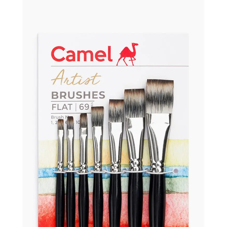 Camel Camlin Artist Brushes Flat 69 Series Set Camel